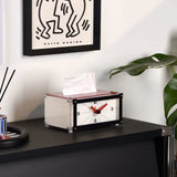 Creative Table Clock with Tissue Box Function Retro Industrial Clock Room Decoration Mute Table Clock Room Office HomeDecor Gift