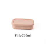 Silicone Bento Lunch Box Microwave Heating Lunch Box Fruit & Vegetable Storage Box Suitable for Students and Office Workers