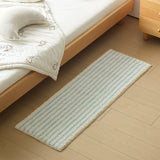 Long Tufting Stripe Bedroom Rug Bathrooom Mat Geometric Soft Fluffy Bathmat Bedside Carpet Floor Anti Slip Pad Chic Home Decor