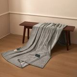 Ikeehome  new Japanese-style solid color simple color woven jacquard casual blanket office lunch break sleeping blanket sofa blanket