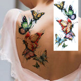 1 Sheet Beautiful Butterfly Flowers Temporary Tattoos For Women Girls Waterproof Fake Tattoos Floral Animals Temp Tatoo Stickers