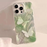 Gradient Pink Sparkling Butterfly Pattern Phone Case For iPhone 11 12 13 14 15 16 Pro Max7 8 Plus XS X XR SE 2 Shockproof Cover