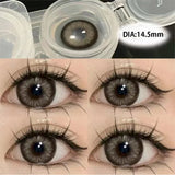 2pcs Contact Lenses With Degree Prescription Colored Pupils for Natural Effect Eyes Black Lenses Yearly Fast Shipping