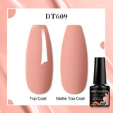 7ml Rubber Base Nail Gel Polish Nude Milky White DIY Nail Art Soak Off Gel Polish Semi Permanent Painting UV Vernis