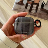 Simple Style Graphite Grey Gloss Soft Protective Case for AirPods 1 or 2 Pro 2 4 3nd Generation Earphone Fundas Shockproof Coque