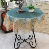 New Lace Tablecloth Pastoral round tablecloth Dining table cloths Home Embroidery table cover rose gold decoration house towel