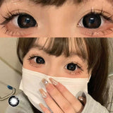 14.5mm Black Lens -0.00~-8.00 for myopia Cosmetic Soft Natural Contact Lenses 6 months 2Pcs with Prescription
