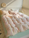 Romantic Dry Flowing Sand Full Cotton Double Layered Bedding Set 4-Piece Spring Soft Naked Sp Bed Canopy Sle