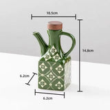 American Oil Pot Household Style Ceramic Bottle Chili Bottle Soy Sauce Vinegar Olive Oil Storage Container Kitchen Accessories
