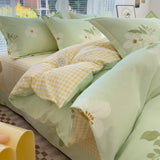 New Cotton Single Duvet Cover Printed Garden Quilt Cover Skin Friendly Breathable Bedding 150x200 180x220 220x240 200x230