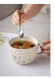 Nordic Style Matte Splashed Ink Drinking Mug Household Simple Breakfast Milk Cups Fashion Office Handgrip Large Coffee Cup