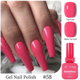 Single-use gel nail polish, 15ml each, requires LED lighting, solid color, a must-have for manicures | Vibrant nail colors | Nai