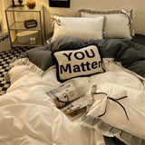 Bedclothes Lace Style Bed Sheets Set Skin-friendly Bedding Set Single Double King Duvet Cover Bed Linen Set For Girls