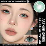 1 Pair Colored Contact Lenses for Eyes Cosmetic High Quality ARTHUR Series Gray Lenses Fashion Blue Contacts Yearly Use