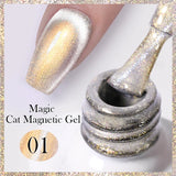 Auroras Cat Magnetic Gel Nail Polish Reflective Sparkling Glitter Semi Permanent Nail Art Soak Off LED UV Gel Varnis