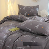 Cute Dinosaur Children's Cartoon Line Pure Cotton Bedding Set 3-4 Pieces Set 00% Cotton Bedding Duvet Cover eet