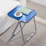 Folding Side Table - Fashionable Transparent Coffee Table for Living Room Sofa Corner & Balcony Coffe Table