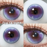 2pcs Half-Year Blue Colored Contacts Big Diameter High Moisture Lenses for Summer Cosplay Role