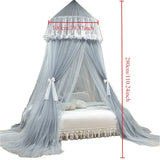 1PC Mosquito Net Top Hook Encrypted Mesh Lace Patchwork Hanging Net Canopy Quick Installation Anti-mosquito Bed Cover Curtain