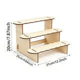 A Multi-tier Wooden Desktop Shelf, Suitable for Home Storage and Display, a Desktop Display Stand