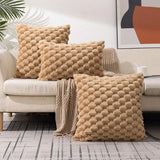 Red Pineapple Grid Turtle Pattern 3D Soft Plush Throw Pillowcase,Cushion Cover for Living Room Sofa Bedroom Home Room Decor 45CM