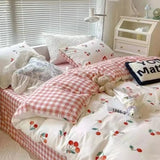 Ins Nordic Butterfly Bedding Set Flat Bed Sheet Duvet Cover Twin Full Queen Nordic Bed Linen Boy Girl Bedding Sets