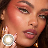 2PCS Colored Contact Lenses for Eyes Sunkissed Lenses Green Contact Lenses Gray Lense Fashion Beauty Pupils 1 Year