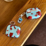 Cartoon Cute Amber Blue Clear Soft Earphone Case For AirPods 4nd Air Pods 3 Pro 2 With Keychain Fall Prevention Protective Cover