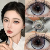 1 Pair Myopia Korean Lenses Natural Black Grey Contact Lenses Fashion Beauty Blue Pupils Cosmetics Hot Sellers Yearly