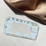 Shockproof Clear Striped Case For iPhone 16 15 14 13 12 Pro Max Soft Transparent Case Protective Back Cover Fundas
