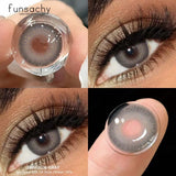 1Pair Colorful Contact Lenses Fashion Beautiful Colorcon Eyes Lenses Cosmetics Gray Lens Brown Contacts Lens Eye Yearly