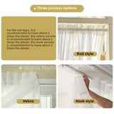 American Vintage Window Curtains Floral Lace Country Rural Rococo Sheer Cortinas No-Drill Door Curtains For Living Room Bedroom