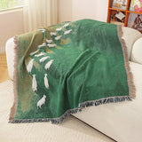 New Blanket Grassland Sheep Tassel Oil Painting Style Throw Blanket Home Decoration Sofa Towel Outdoor Camping Blanket Tapestry