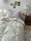 Pure Cotton Fledding Set Four-Piece Queen Size Bed eet Cover Duvet Cover Bedding Protector Single Dormi Bed Linens