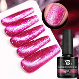 7.5ml Golden Gradient Cat Eye Nail Polish Gel Phototherapeutic Gel Soak Off Nail Magnetic Gel Polish Nail Art DlY
