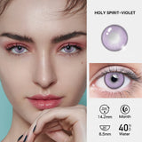 1 Pair Myopia Fashion Lens Prescription Colored Contact Lenses Beauty Pupils Purple Eye Lenses Blue Eye Color Lenses