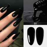 15ml Black Nail Gel Polish — Soak-Off Formula, Minimalist Style; Nail Art Tools & Design, Ideal for Home or Salon DIY