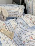 Fre Sle Cotton Bedding Set Four-Piece Suite Pure Cotton Student Dormi Quilt Cover Tee-Piece Set Girls Country Sle