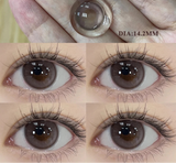 1Pair Color lenses Eyes Brown Rose pupil lenses Cosmetic myopia Large diameter lenses Contact information Fast shipping