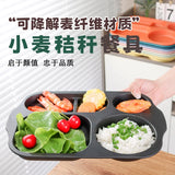 Plastic Student Dinner Plate Thickened Canteen Compartment Food Tray Anti-fall Multigrid Rice Pan Home Rectangle Kitchen Tools
