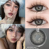 Contact Lenses 2 PCS For Eyes LUCIFER Blue Cosmetic Contacts Lenses  Beautiful  Yearly Color Contacted Natural Lenses