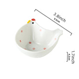 Chicken-shaped Sauce Plate Cute Ceramic Soy Sauce Disc Household Kitchen Mini Bowl Hot Pot Seasoning Plate Dumpling Vinegar Disc