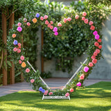 Heavy Duty Metal Heart Wedding Arch Backdrop Stand for Flower Balloon Arbors Frame Wedding Decor And Archery