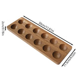 1Pc Multi-Grids Acacia Wood Egg Tray Wooden Baked Egg Storage Tray Scandinavian Pastoral Style Duck Egg Storage Box Storage Rack Suitable for Kitchen and Restaurant Egg Storage Rack Baking Refrigerator Egg Tray Gift Giving