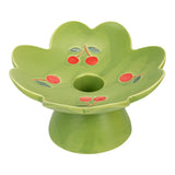 Creative Ceramic Candlestick Hand-painted Checkered Cherries Candle Holder Candle Stick Holder Home Decoration Accessories