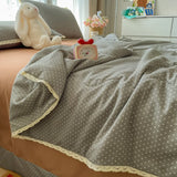 Printed Floral Summer Quilt Four Piece Set Soft Bedroom Decor Bedding Set Summer Quilt Bed Sheet With Pillowcases Home Textiles