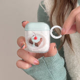 korea cute cake pattern transparent white polka dots earphone case for airpods 1 2 3 4 pro 2 wireless headphone cover