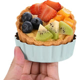 6PCS Mini Round Tart Pan with Removable Bottom and 1 Tart Tamper Set Nonstick for Baking Cupcake Muffin Cakes and Desserts Tools