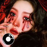 2pc Halloween Cosplay Colored Contact Lenses Red Eye Lens Blue Color Pupils Anime Green Role Play Lenses Cos Party Makeup