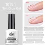 10ml Glitter Sequins Gel Nail Polish Shining Soak Off UV Semi-permanent Varnish Base Top Coat Hard Gel Design